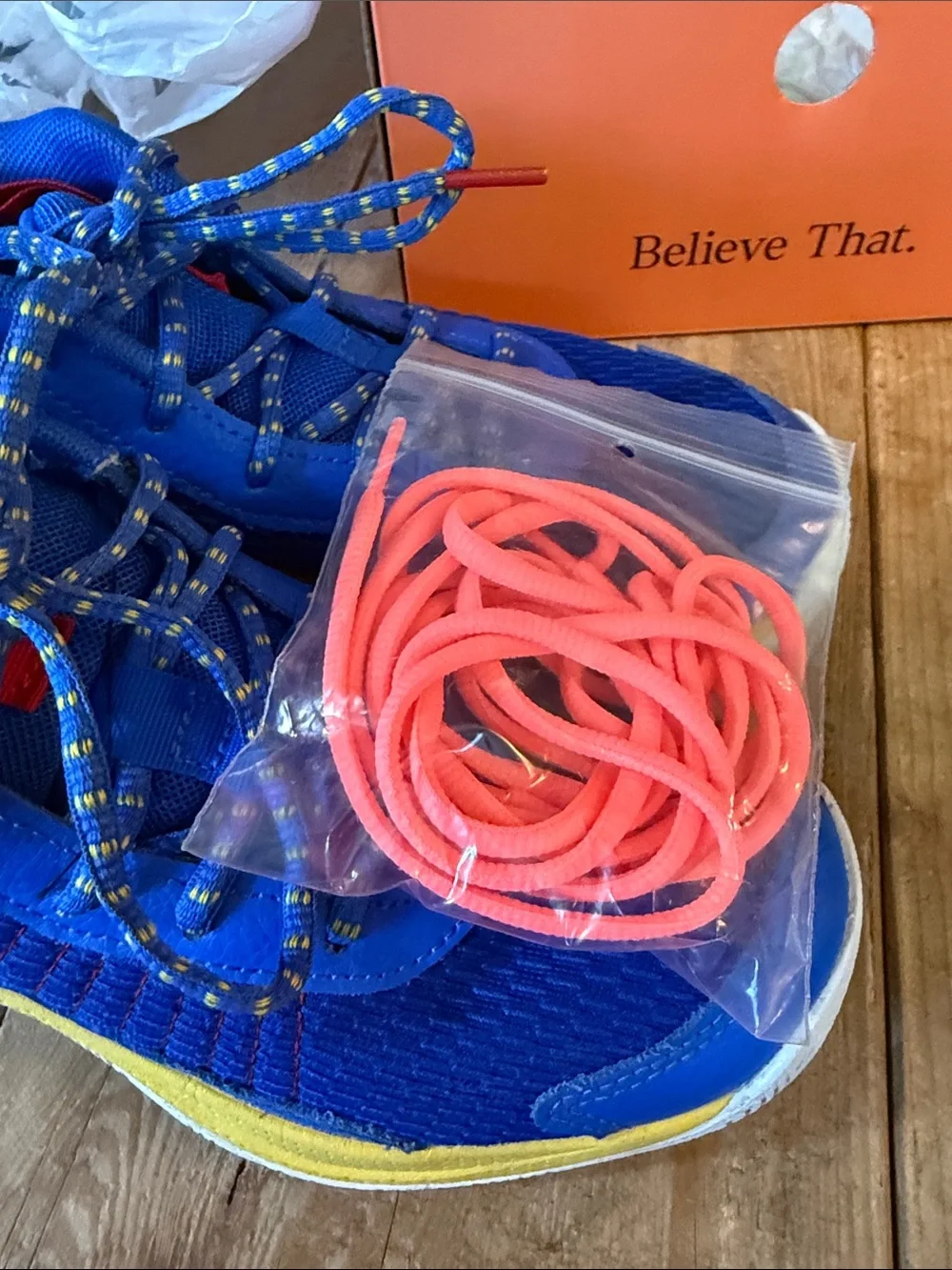 Under Armour Kids Blue and Yellow Athletic Sneakers